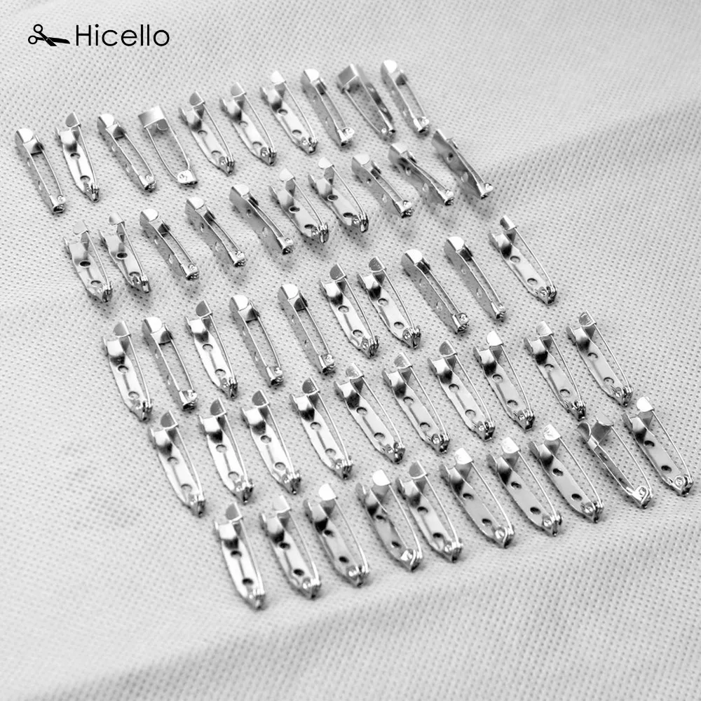 Hicello 50 шт./пакет железа тона безопасности для броши предохранительная защелка бар шпильки ювелирные изделия аксессуары Findings, сделай сам Броши делая 20/25 см