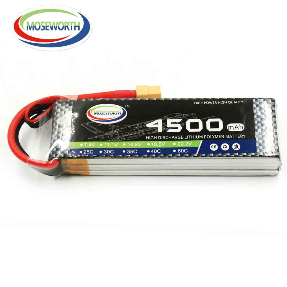 Нано RC игрушки LiPo Батарея 3S 11,1 V 1300 1800 2200 2600 3300 4500 6000 мА/ч, 30C 40C 60C радиоуправляемый самолет, Квадрокоптер вертолет батареи 3S