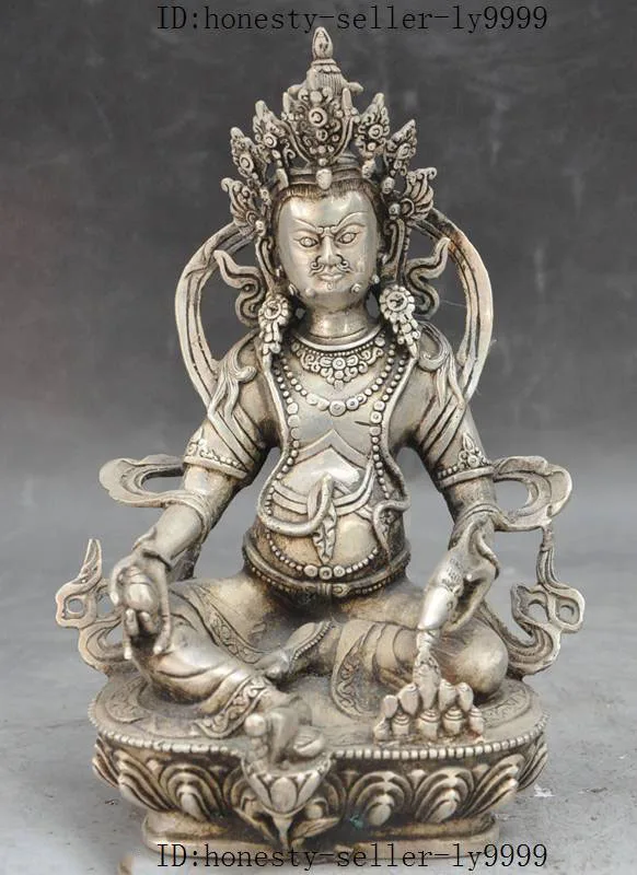 

christmas tibetan buddhism temple Tibetan silver Yellow Jambhala Dzambala buddha statue halloween