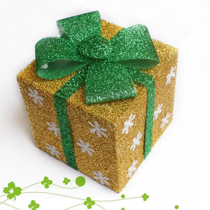 Новая поставка рождественских украшений 3D квадрат подарок для дома Рынок