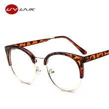 Uvlaik кошачий глаз очки Рамка очки прозрачные Очки половина Рамка S Винтаж оптический зрелище близорукий глаз Очки Для женщин