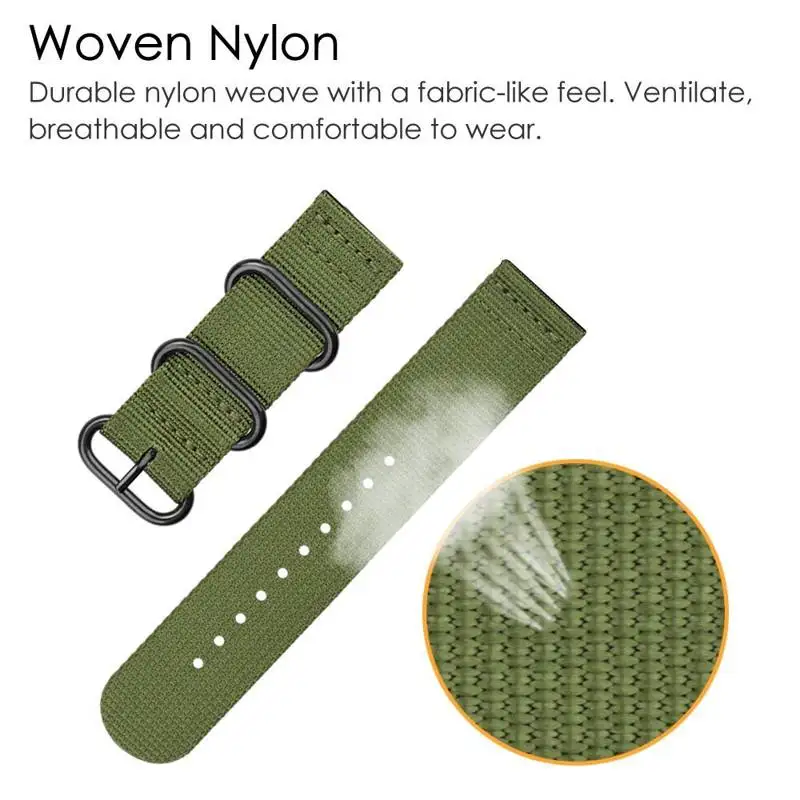 YOOSIDE 20mm Tecido NATO Nylon Watch Strap