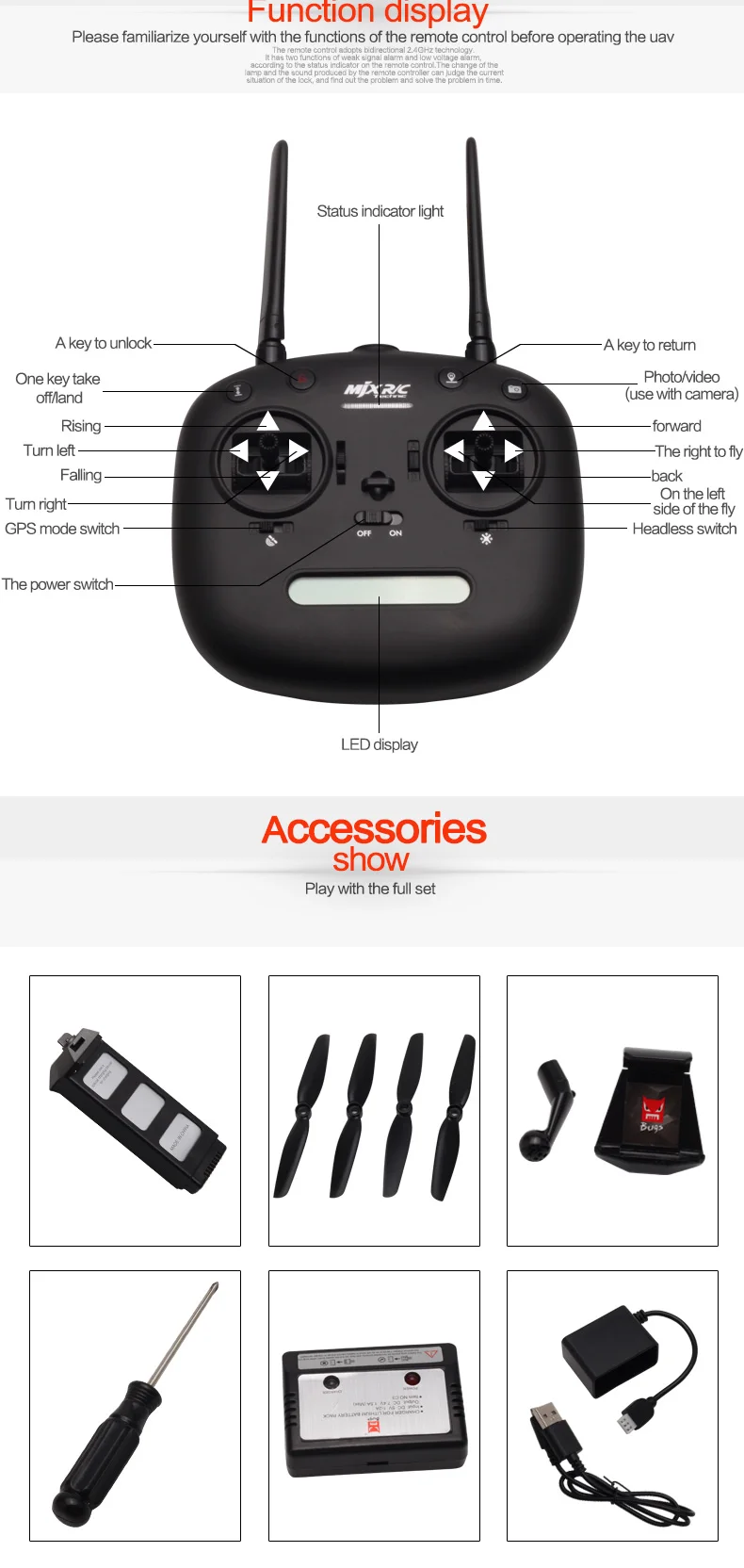 16.MJX Bugs 5 W B5W RC Drone RTF 5G WiFi FPV 1080P Camera With GPS Follow Me Mode RC Quadcopter vs MJX Bugs 2 B2W Helicopters D30