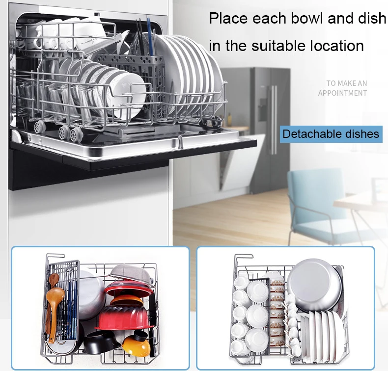 JIQI Автоматическая Посудомоечная машина стерилизатор Интеллектуальный встроенный мини настольный миска посуда очиститель стиральной