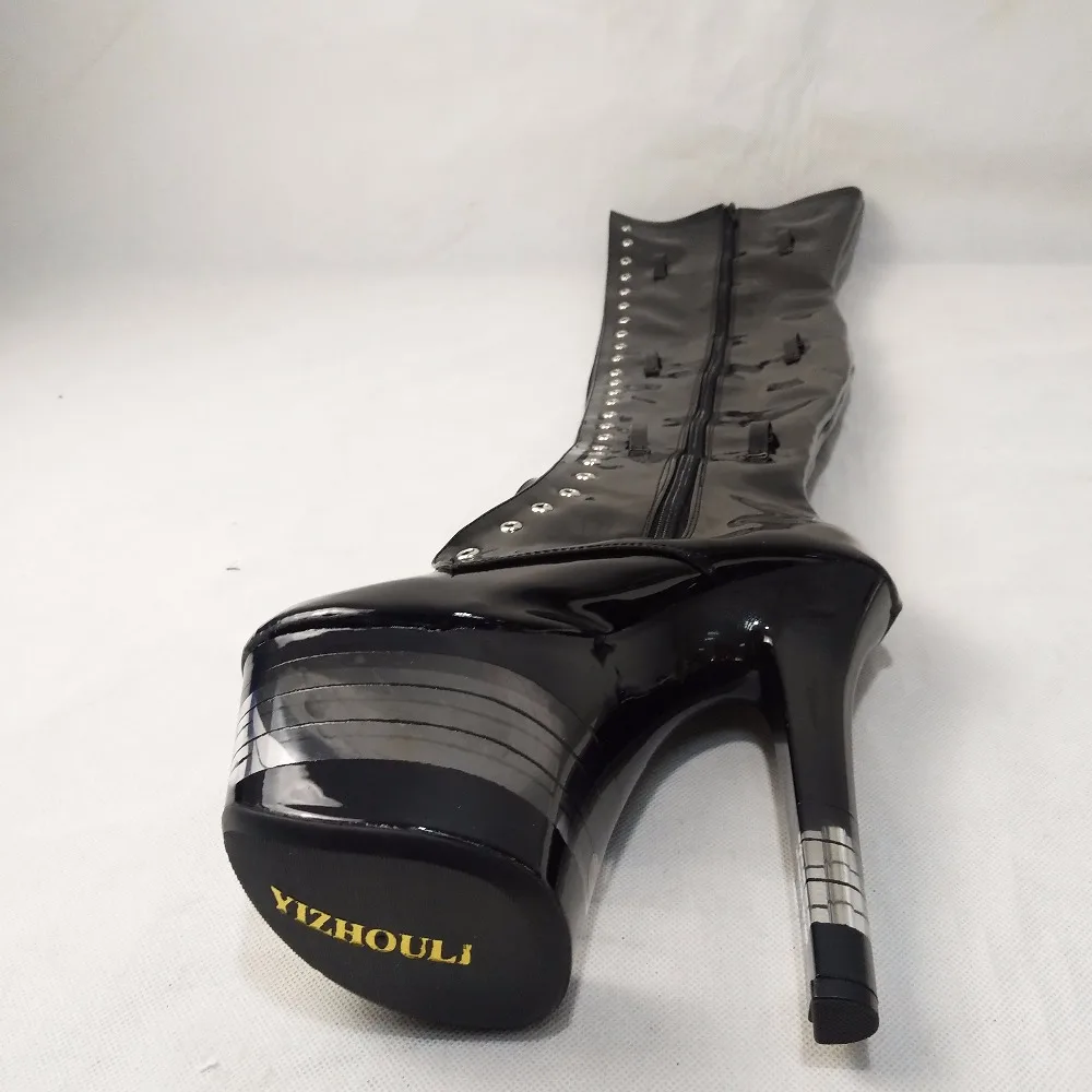 Женские ботфорты на платформе 8 дюймов высокие сапоги каблуке 20 см|boots 20cm|thigh high