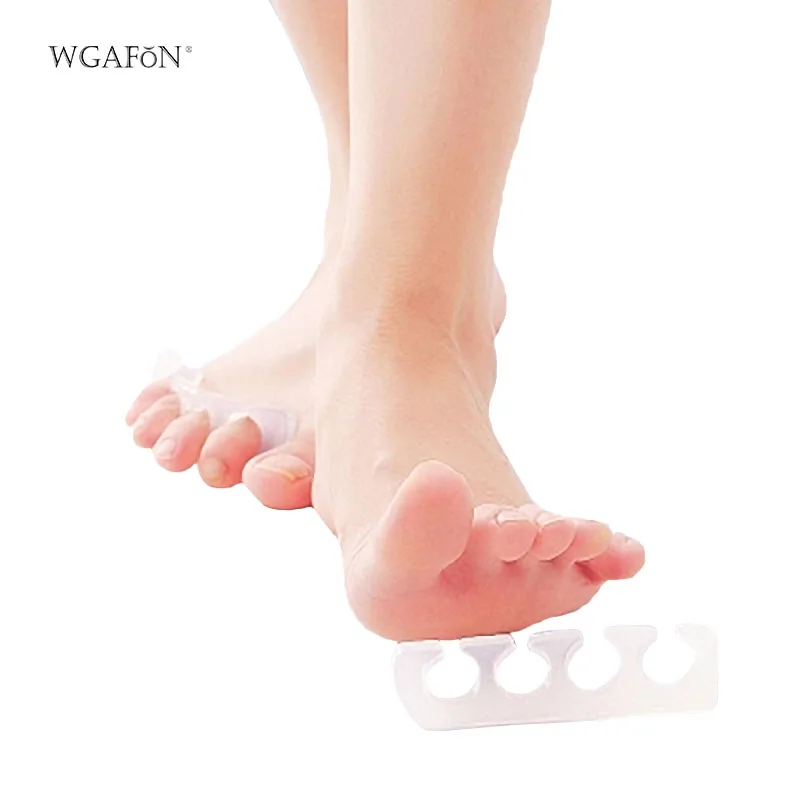 WGAFON 1 pair Yoga 3 toes Overlap Toe separator Silica gel Overlapping