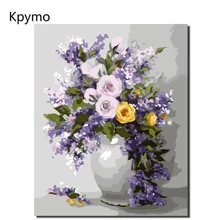 Kpymo картина маслом в рамке по номерам цветы на холсте уникальные подарки Домашний декор живопись для гостиной настенный Декор для дома