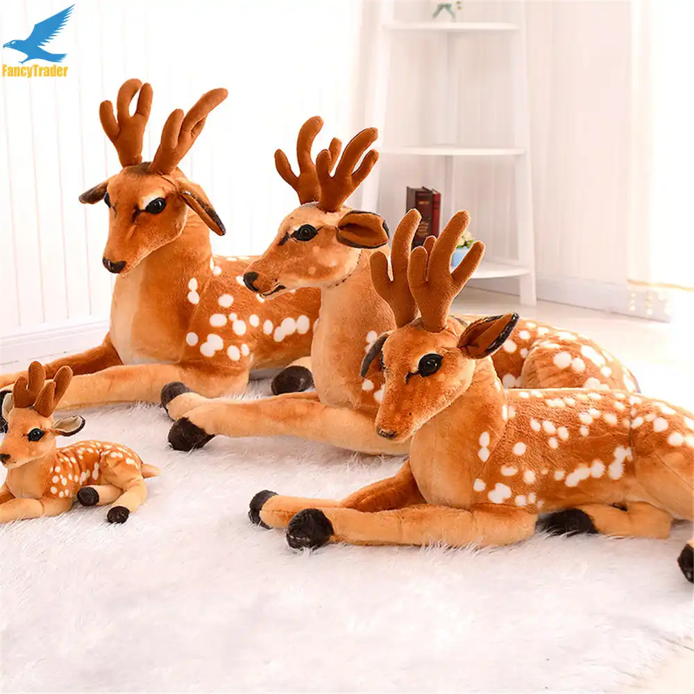 big reindeer stuffed animal
