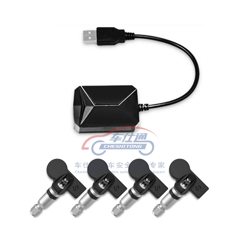 USB Android TPMS tire pressure monitor/Android navigation tire pressure monitoring alarm system/wireless transmission TPMS