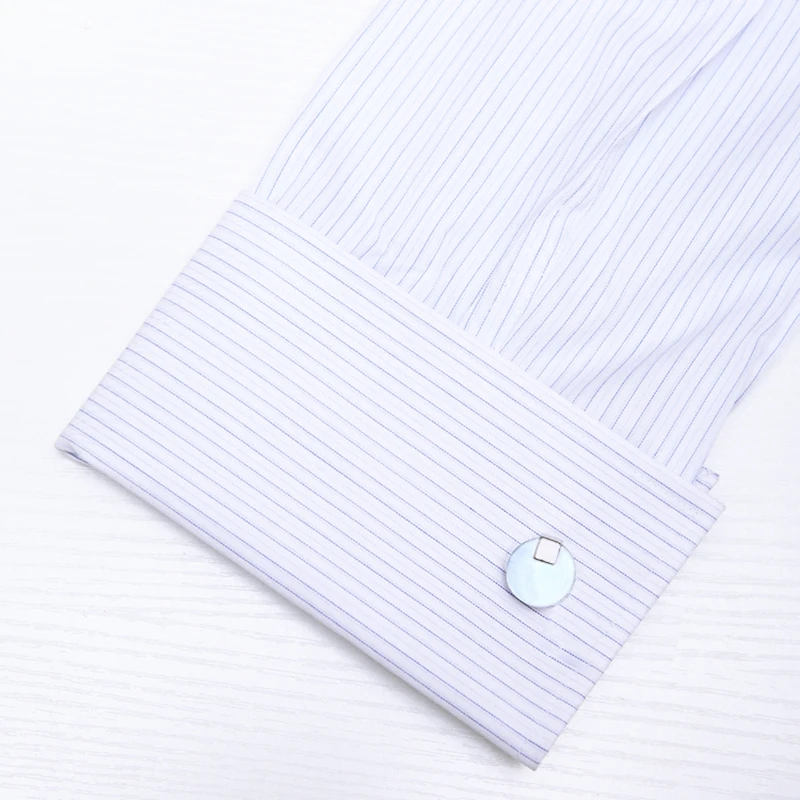 KFLK Ювелирная рубашка модные запонки для мужчин бренд синяя ракушка манжета Кнопка соединитель высокое качество роскошные свадебные Жених