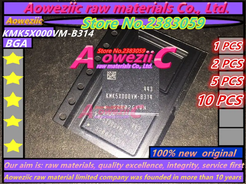 Aoweziic новинка 100% оригинальный телефон чип памяти BGA KMK5X000VM B314 | Электроника