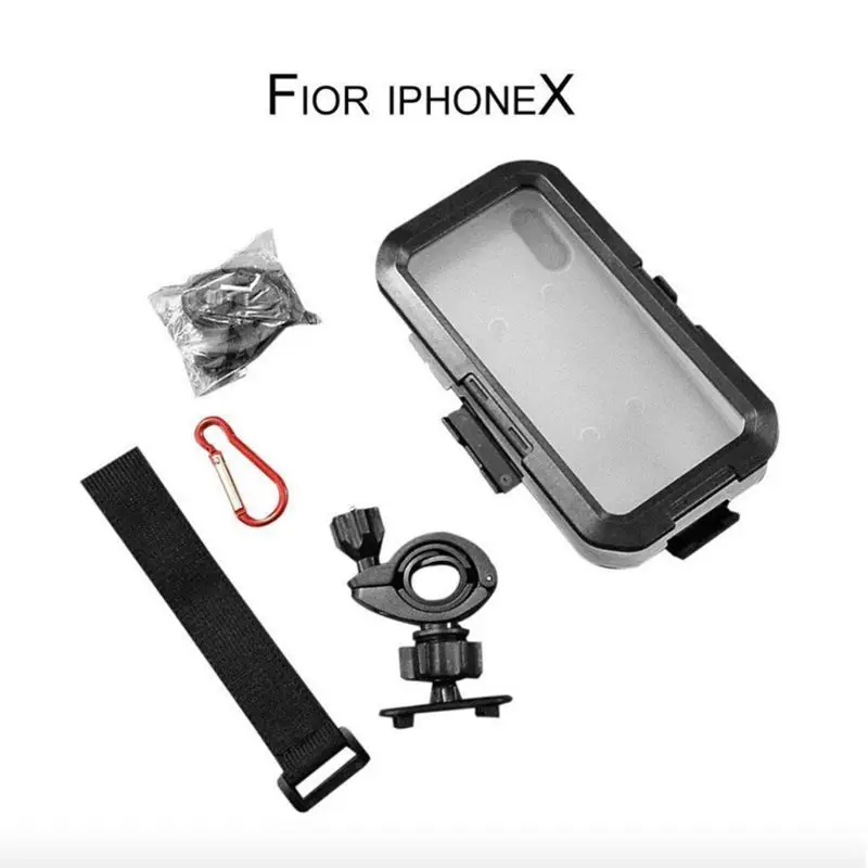 

Waterproof Jacket Motorcycle Bicycle Holder Phone Shells Handlebar Mount Phone Case For iPhone X