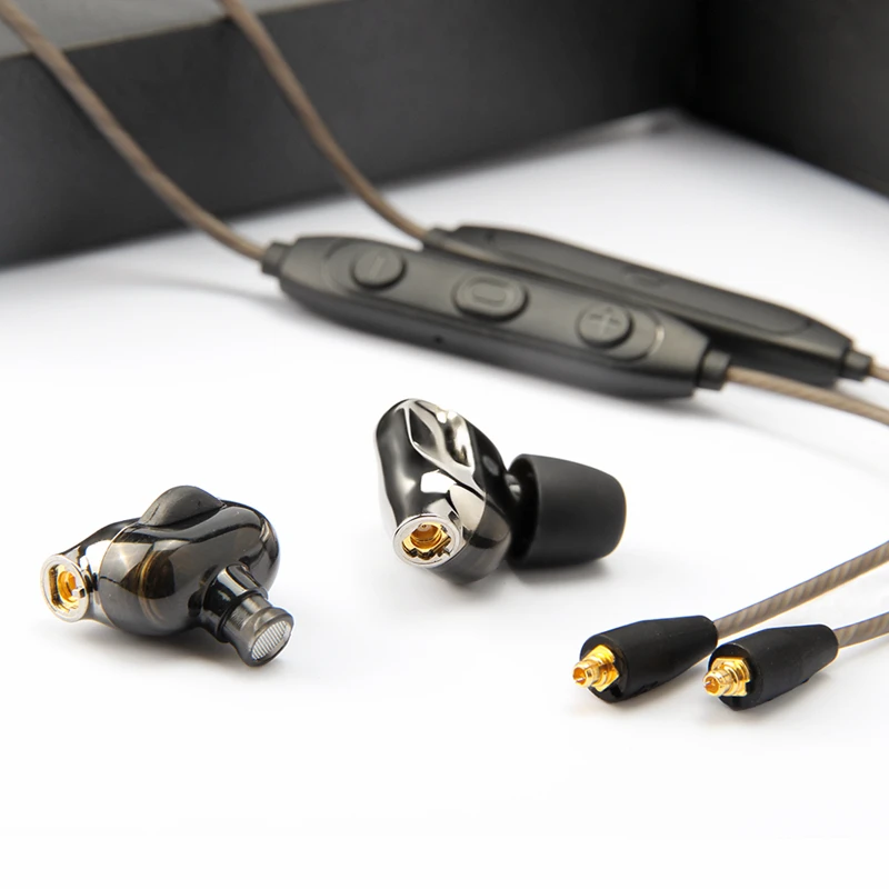 Langsdom BD35 MMCX Bluetooth наушники с HD микрофоном двойной драйвер бас Беспроводные DIY