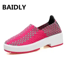 Летняя модная женская обувь на плоской платформе; женская дышащая повседневная обувь; мокасины; zapatos mujer; женские мокасины