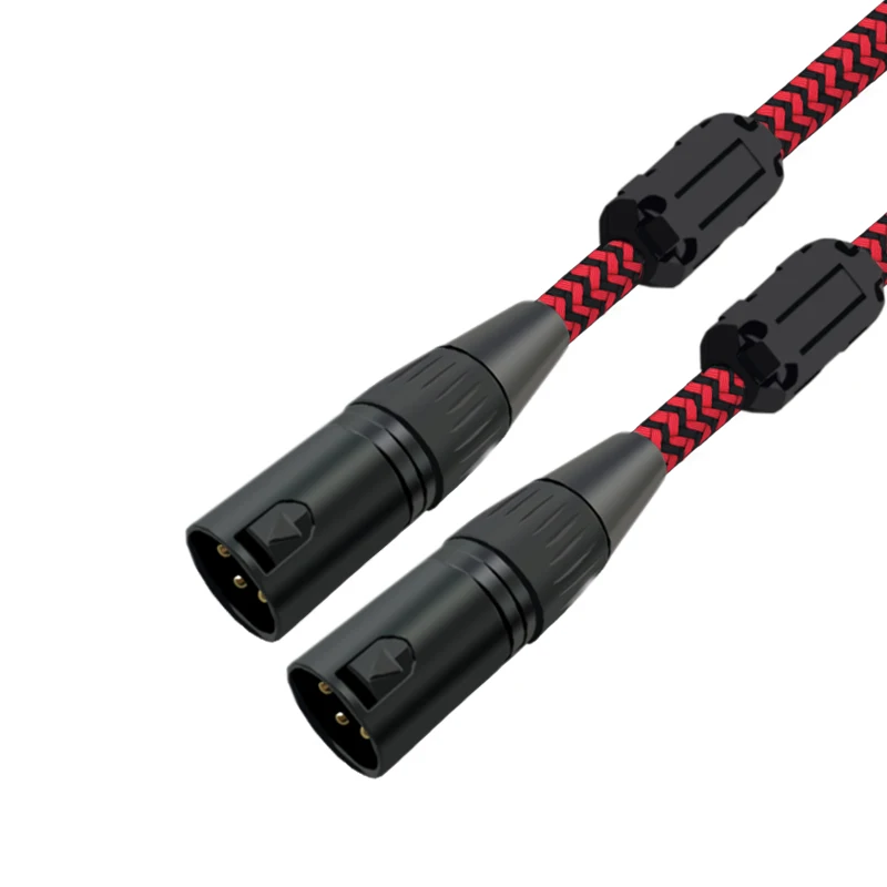 High Quality 3 Pin Xlr To Xlr Male Jack Audiophile Audio Cable For