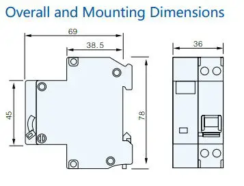 Us 1 89 10 Off Dz30le 32a Rcbo Double Wire Earth Leakage Circuit Breaker Dpn Mini Household Air Switch Dpn Vigi Circuit Breakers Aliexpress