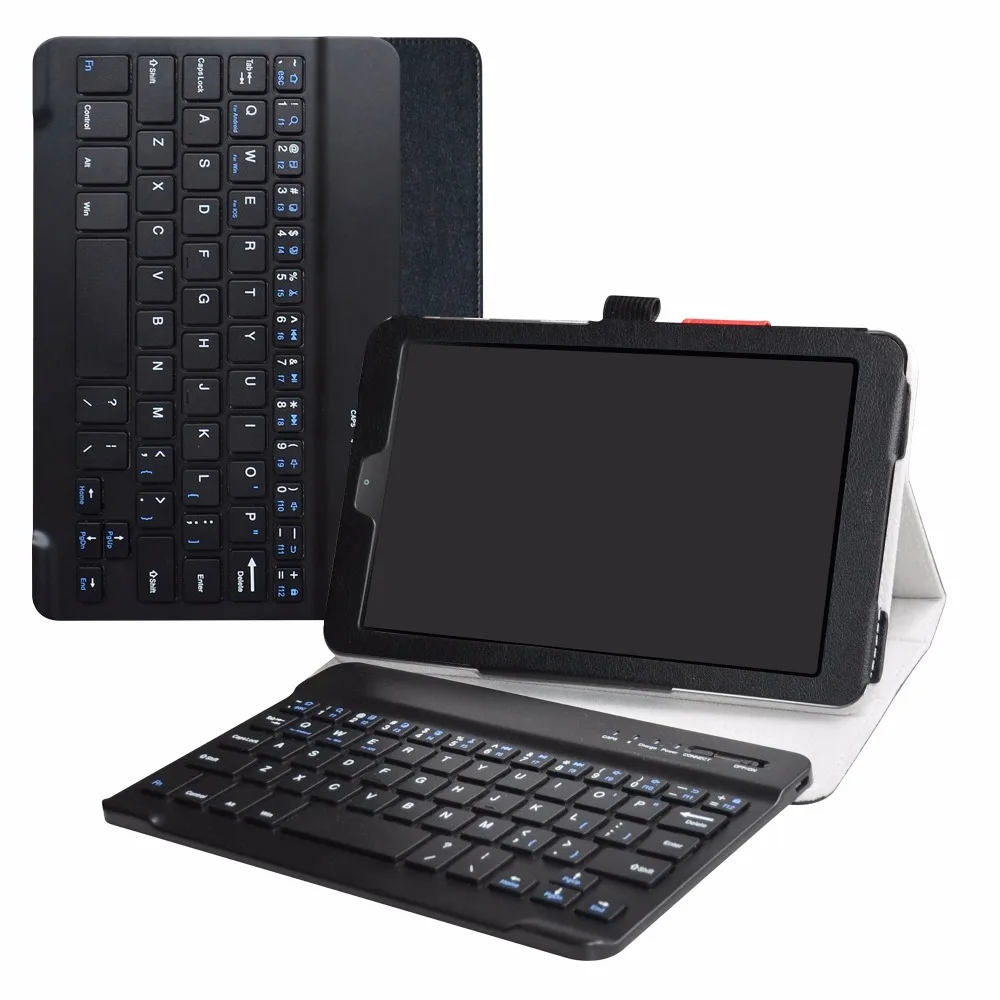 Для 8,0 "samsung Galaxy Tab A 8,0 SM-T387 2018 съемный чехол клавиатура Bluetooth, портативный раскладной стенд кожаный чехол
