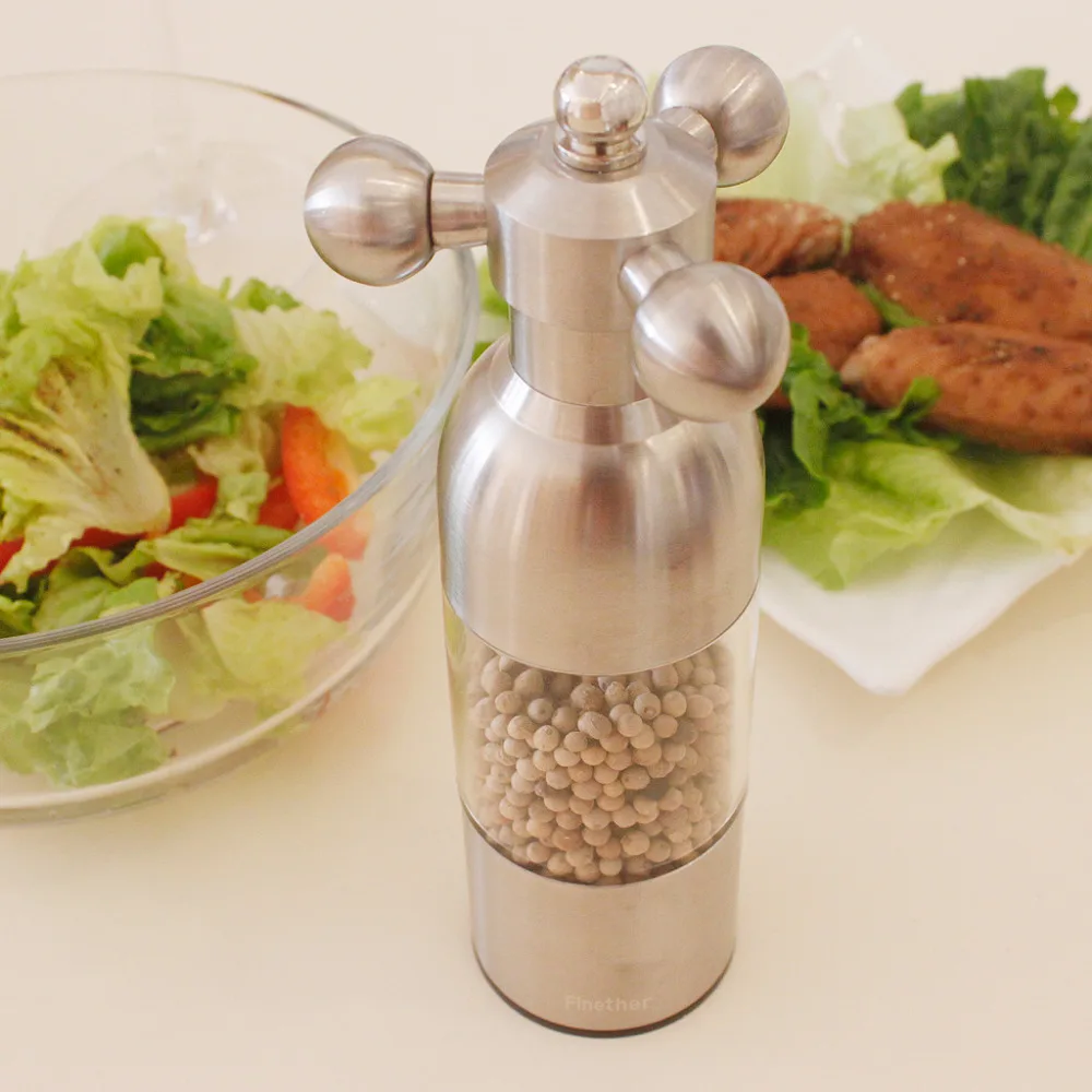 Salt Pepper Mills Stainless Steel Adjustable Manual Mill Spice