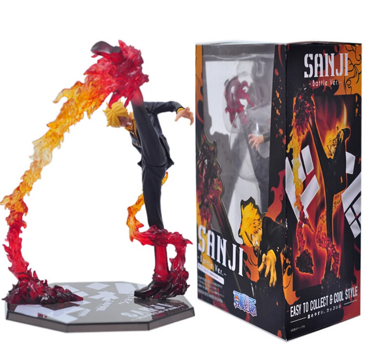 Аниме One Piece Cool 6 8 &quotOne Black Leg Sanji Fire Battle Version в коробке экшн-фигурка из ПВХ