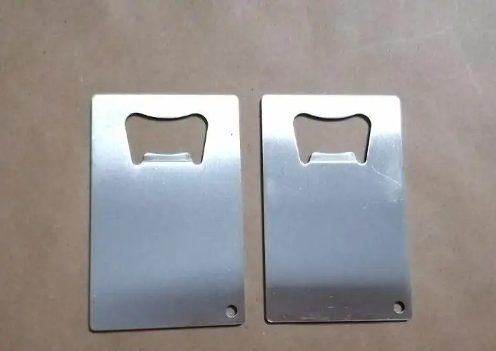 100 pcs Personalized Credit Card Sized Bottle Opener Metal Business Card Bottle Opener