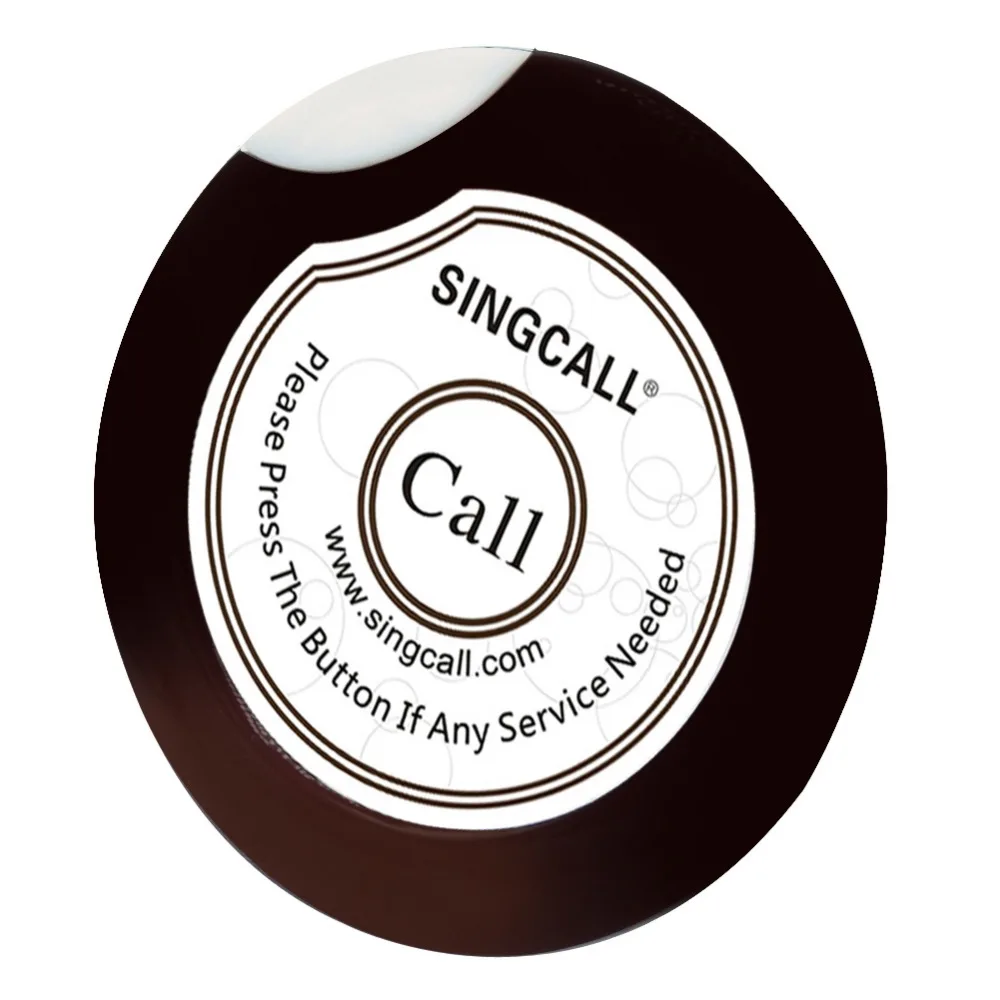 SINGCALL Беспроводная система кнопок вызова для больницы 5 белых и 1 наручные часы
