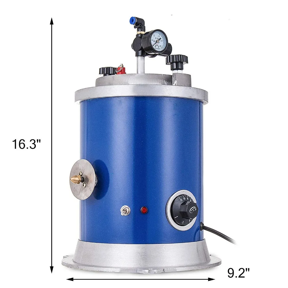 Инжектор воска 5.5LB резервуарный станок для воскового литья ювелирных изделий 500 Вт машина для литья воска с двойным соплом для впрыска воска