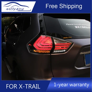 

Free ship by Ems High Quality Led Tail lights For Nissan X-trail 2014-2019 led Tail Lights rear Lights+Brake+Park+Signal lights
