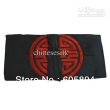 Шелк ткань вышитая путешествие рулон вверх ювелирные изделия мешок ёмкость чехол молния шнурок упаковка Pouches 10 шт. / серия смешайте цвет