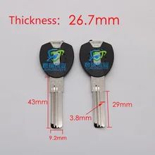 10 шт. x AFA двухрядные ключ эмбрион три слота фрезерный ключ замена лезвия Длина 43 мм JF162