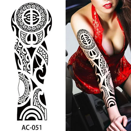 Большая рука временная татуировка наклейка красочные пионы Розы Цветы Поддельные рукава для татуировки флеш-тату водонепроницаемый тело/ноги художественная краска для женщин - Цвет: AC51