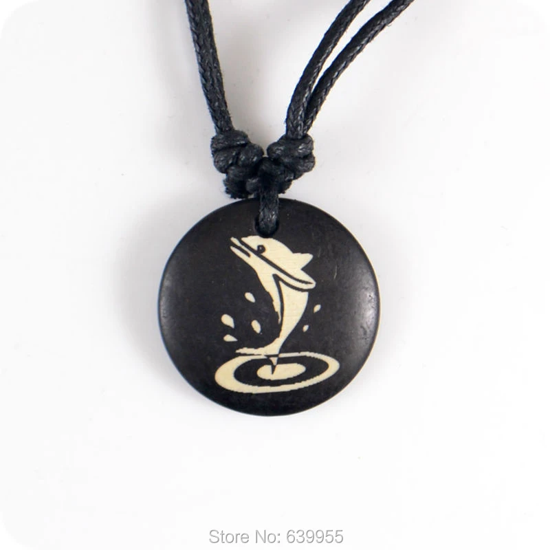イルカヤク骨ペンダントお守りネックレスラッキーギフトトライバルファッションジュエリー Fashion Square Fashion Sweaterfashion Teen Jewelry Aliexpress