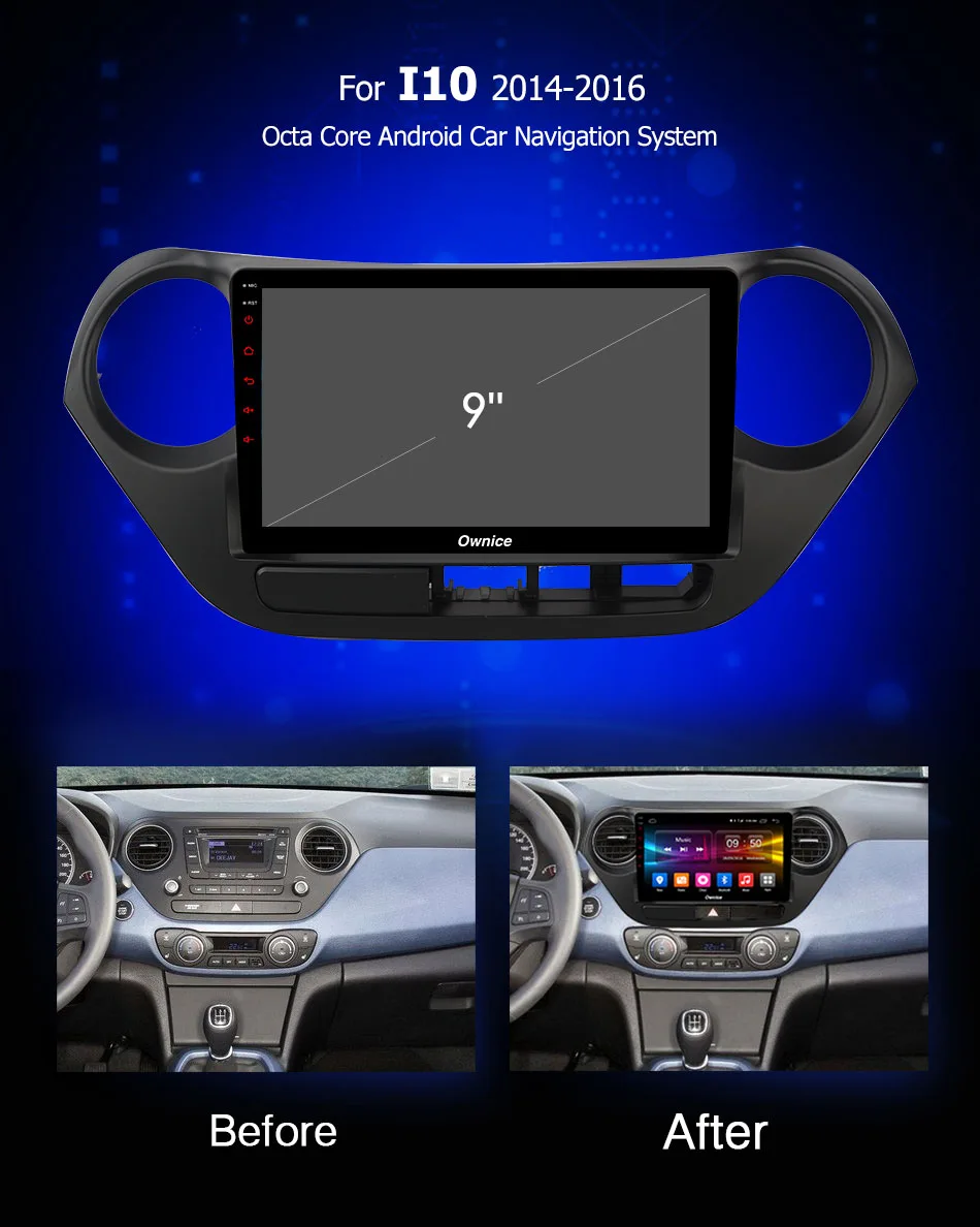 Ownice C500 + G10 9 дюймов Android 8 1 автомобиля gps навигации радио мультимедиа плеер для HYUNDAI
