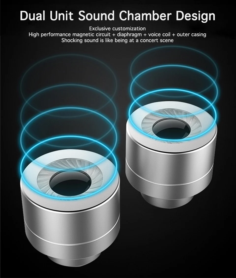 Dual Driver Bluetooth Headphones Stereo Bass Earphone Bluetooth Headphone Sport Wireless Earphones Support TF card with mic (4)