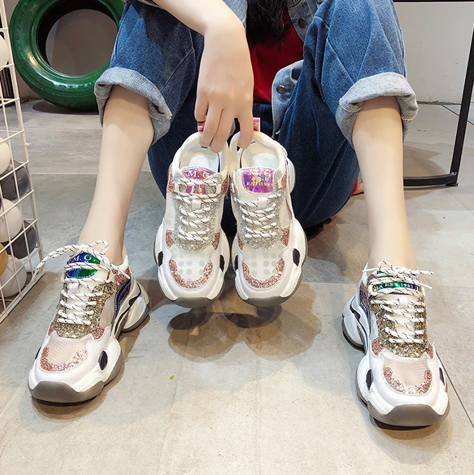 

LMCAVASUN Sneakers Women 2019 Gym Vulcanized Tenis Dropshipping Women Casual Shoes Fashion Breathable Walking Mesh Flat Shoes