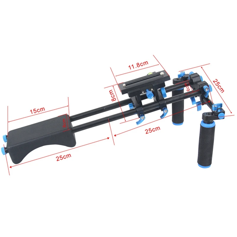  Yelangu D2 Dslr Rig 5D2 5D3 6D 70D D800 Camera Mount Head Handheld Video Shoulder Support System 15