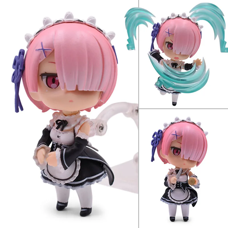 Re: жизнь в другом мире от Zero Rem Ram Nendoroid фигурка ПВХ игрушки Коллекция Модель Кукла для друзей подарки 9,5 см - Цвет: No Box