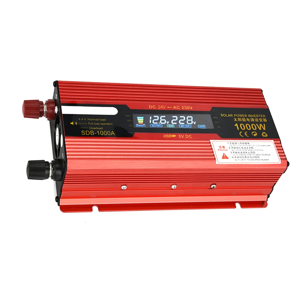 

Car Inverter DC 24V to AC 220V 1000W Power Inverters Voltage Transformer Converter 24 220 V Charger Display Solar Adapter DY106