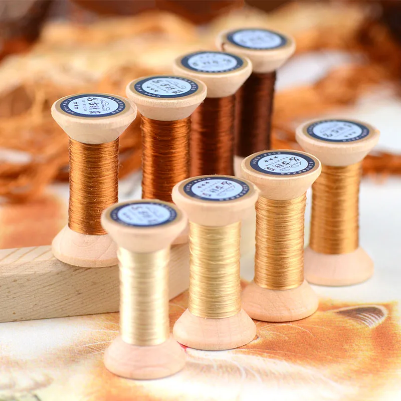 

20m Amber yellow Embroidery Suzhou Embroidery DIY Common Color Silk Line Branch Manual Embroidery Spiraea Embroidery Line