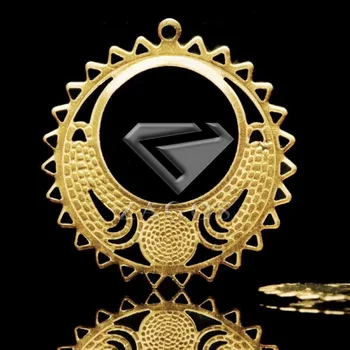 

20Pcs Raw Brass 26x25x0.3mm Round Filigree Charms Pendant Jewelry Making Finding Fit Necklace Wholesale MB0582