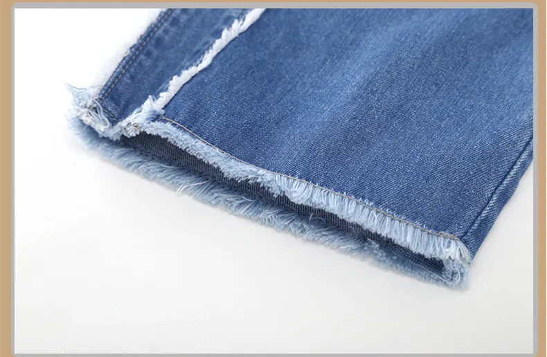 4 5 6 7 8 9 Y Big Girls Jeans Fashion Korean Casual Calf-length Pants for Girls Casual Elastic Waist Wide Leg Pants Denim Shorts