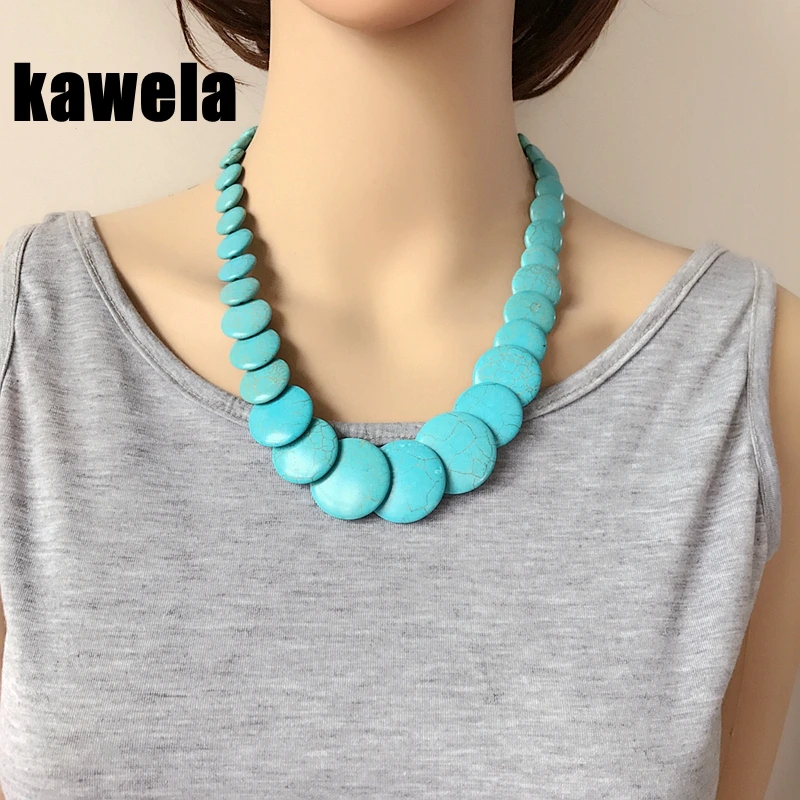 

Free Shipping New Oblate Stones Mixed Color Fashion Choker Necklace