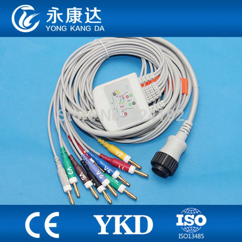 KENZ PC 104 EKG кабель со встроенным сопротивлением 4 7 k ohm 10 leadпроводов Banana 0 AHA|cable 4|cable