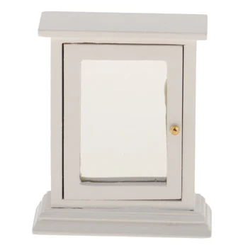 

1/12 Scale White Mirror Box Dollhouse Miniature Bathroom Decor Classic Furniture Toys for Children Birthday Gift Collectibles