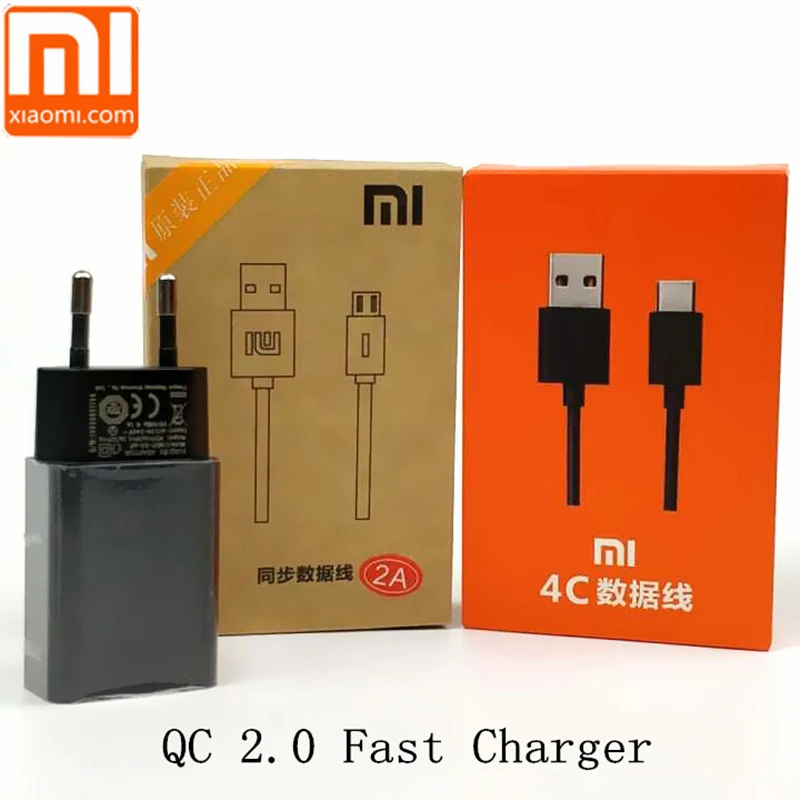 

Original XIAOMI QC2.0 Fast Charger 9V-1.2A / 12V Adapter USB Cable For MI6 MIX2 Max note4X MAX2 Redmi5 5PLUS REDMI4A 4X A1 5X