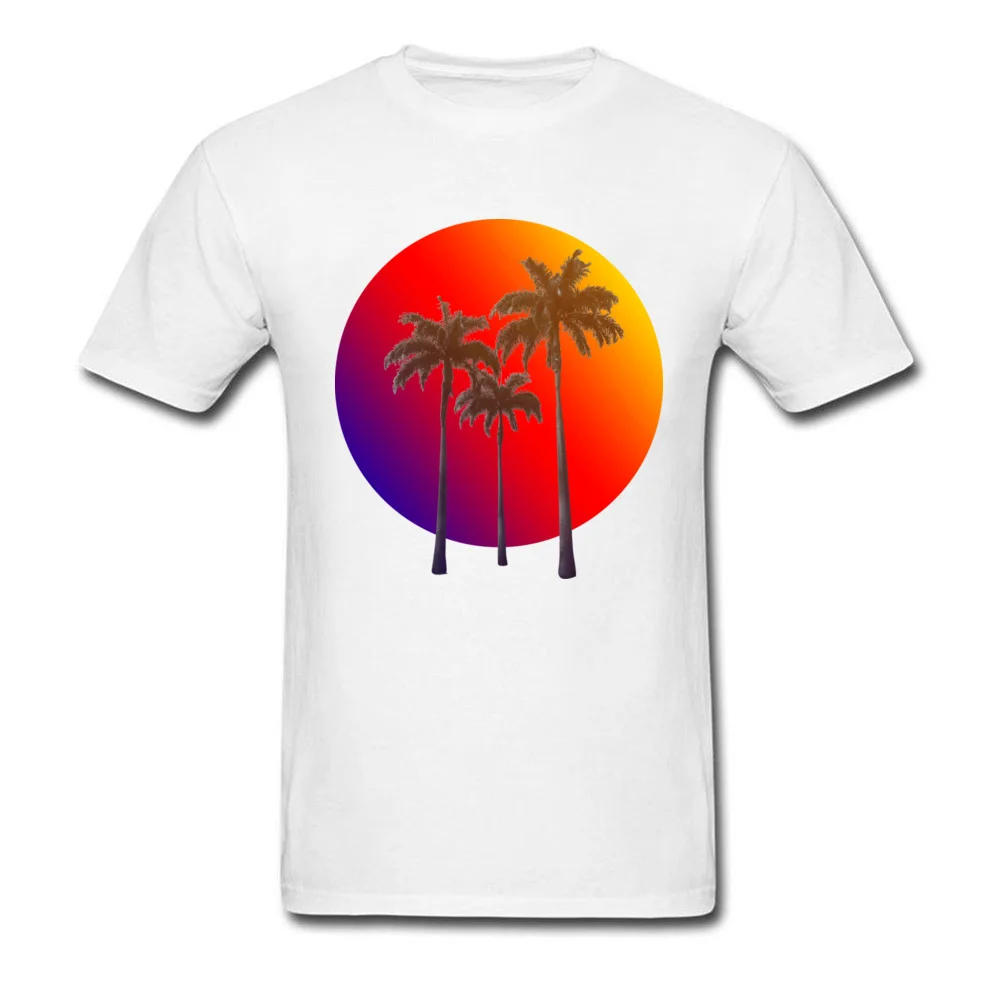 TROPICAL ISLAND Birthday Tops & Tees Short Sleeve for Men Pure Cotton Father Day Crew Neck T-Shirt Geek Clothing Shirt Hot Sale TROPICAL ISLAND white