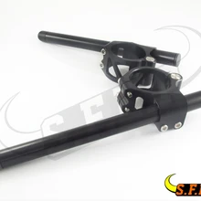 Мотоцикл с ЧПУ Разделение стояк клип на ручке бары для Suzuki SV650/SV650S черный