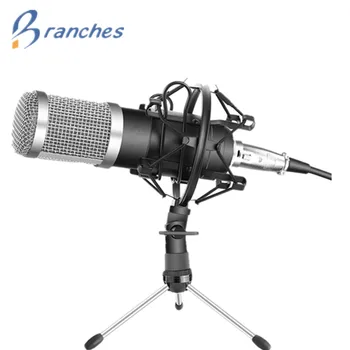 

BM800 Mikrofon Condenser Sound Recording BM 800 Microphone With Shock Mount For Radio Braodcasting Singing Recording KTV Karaoke