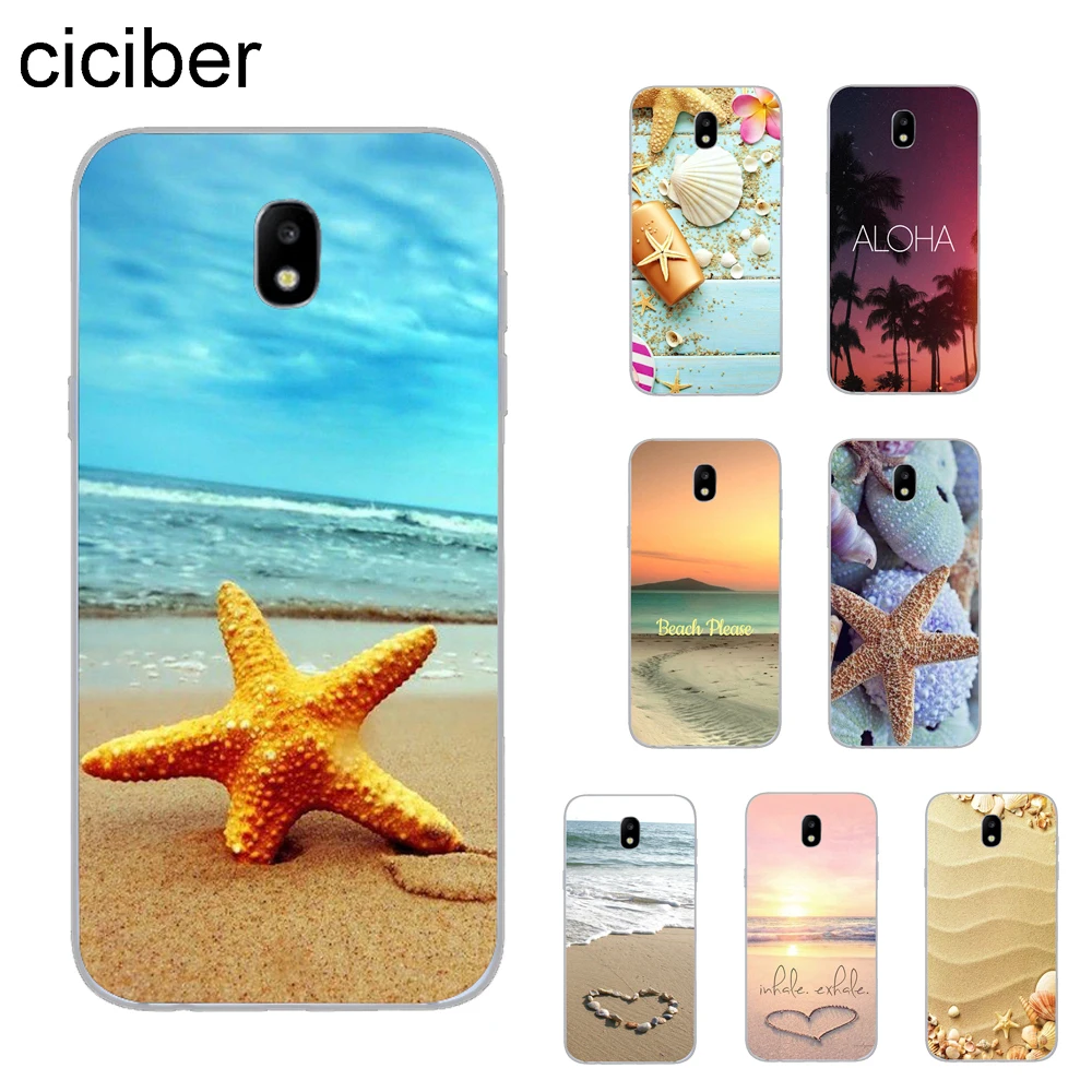 

ciciber Beach Starfish Cover For Samsung Galaxy J8 J7 J6 J5 J4 J3 J2 Pro Core Plus Prime 2016 2017 2018 EU Phone Cases Soft TPU