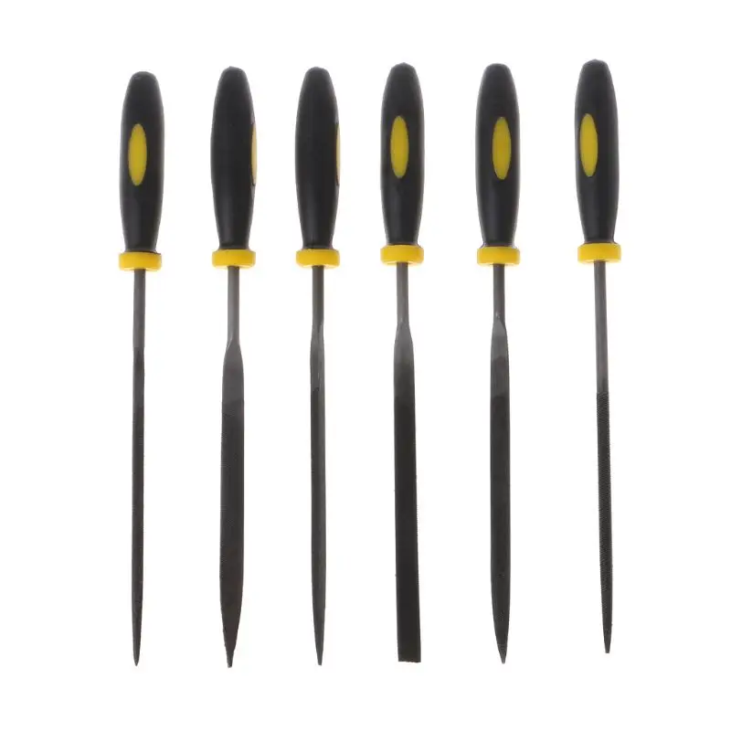 6pcs 140x3mm Metal File Mini Assorted Rasp Diamond Needle Set Repair Tool Jewelry Wood Grinding Hand Tools | Инструменты