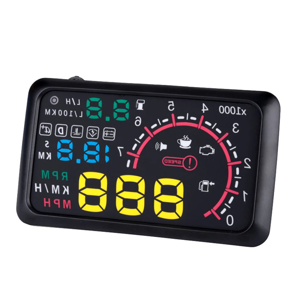 Универсальный 5,5 дюймов Автомобильный HUD Дисплей OBDII Интерфейс 5," км/ч и миль в час) или Скорость Предупреждение Системы бортового компьютера